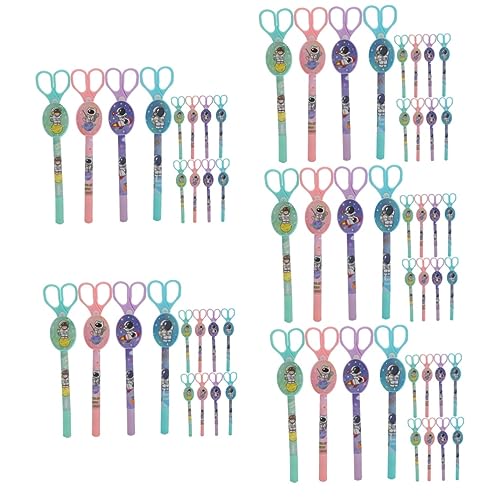 SHINEOFI 5Sets Schere Gelschreiber Gelschreiber Für Kinderschere Für Kugelschreiber Füllfederhalter Schulzubehör Schreibwerkzeug Kinderstifte Tragbarer 12pcs*5 von SHINEOFI