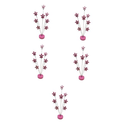 SHINEOFI 5pcs Blumenmemoordner Memohalter-clip Geldbaumständer Halter Für Fotoclips Fotobaumhalter Fotohalterclip Bild Baumhalter Memo-clip Foto Display Ständer Rosa Rostfreier Stahl von SHINEOFI