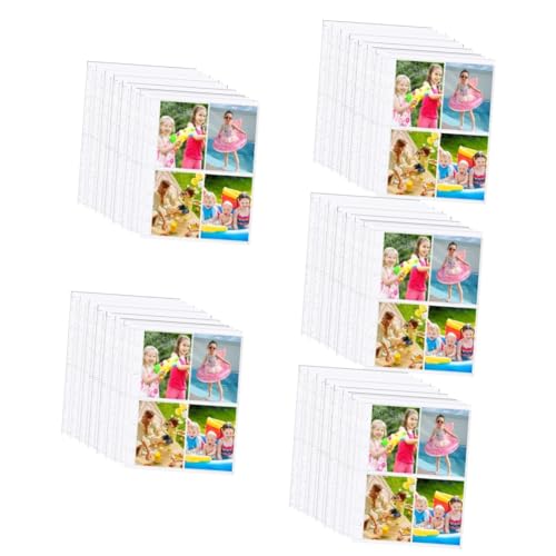 SHINEOFI 5sets Fotokartenset Karten Aufbewahrung Karten Sammelalbum Kartenhalter Ordner Für Baseballkarten Vitrine Ringbuch Kartenetui Albumseiten Seiten Für Sammelkartenhüllen Pp 50pcs*5 von SHINEOFI