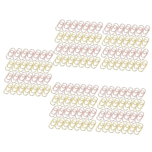 SHINEOFI 5sets Liebe Büroklammer Mini-papiernadel Kleine Büroklammern Herz Büroklammern Bindeklammern Büroklammern Für Musiknoten Kleine Heftklammern Clips Rosa Büroklammern Metall 400pcs*5 von SHINEOFI