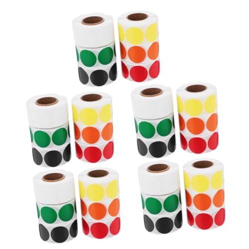 SHINEOFI 5sets Selbstklebendes Etikett Punktaufkleber Für Die Schule Kleine Runde Aufkleber Gelbe Aufkleber Kreis Aufkleber Klassifizierungspunktaufkleber Planer-aufkleber Papier 6rolls*5 von SHINEOFI