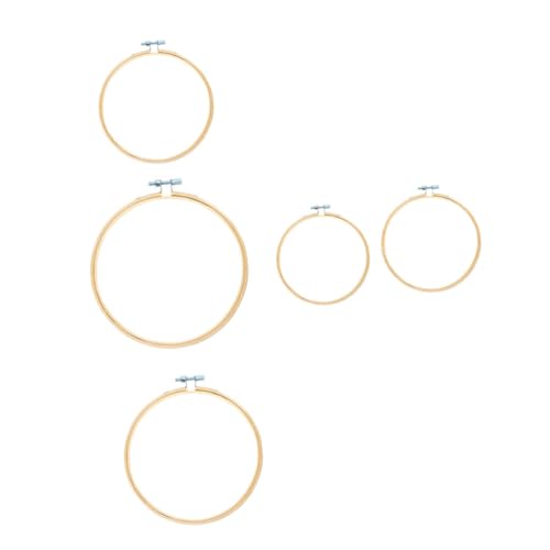 SHINEOFI 5st Kreuzstich-bambus-stickrahmen Nählineal -stich Stickgarn Stickmaschine Kreuzstichpackungen Stickkreis Kreuzstichringe Aus Bambus Stickringe Kreuzstichreifen Runde Stickrahmen von SHINEOFI