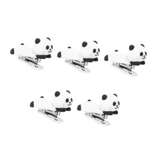 SHINEOFI 5st Panda-hefter Hefter Tischheftmaschine Hefter Mini Mini-bürobedarfsset Panda-schulmaterial Neuheit Hefter Tierhefter Hefter Im Klassenzimmer Kleine Hefter Weiches Gummi von SHINEOFI