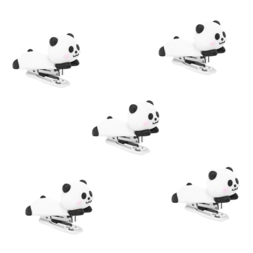 SHINEOFI 5st Panda-hefter Tragbare Meerjungfrau Intelligenter Adapter Kinderaccessoires Tragbarer Hefter Mini- Mini-zubehör Desktop-meerjungfrau Kinderzimmerzubehör Metall von SHINEOFI