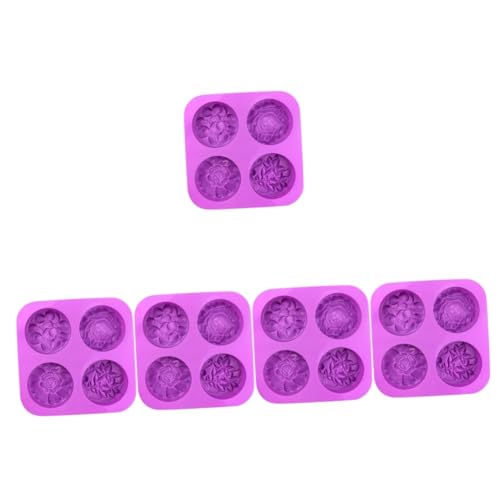 SHINEOFI 5st Silikonform Buchstabenformen Tortenringformen Kuchen Bausätze Mousse Tonformen Form Zur Seifenherstellung Bonbonformen Kerzenformen Cake-pop-form Kieselgel Violett von SHINEOFI