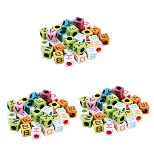 SHINEOFI 600 Stk Acrylperlen beads for jewellery Schmuckbasteln Schmuckdesign quadratische Buchstabenperlen für Armbänder Buchstabenperle aus Acryl bunte Buchstabenperlen DIY-Perlen Harz von SHINEOFI