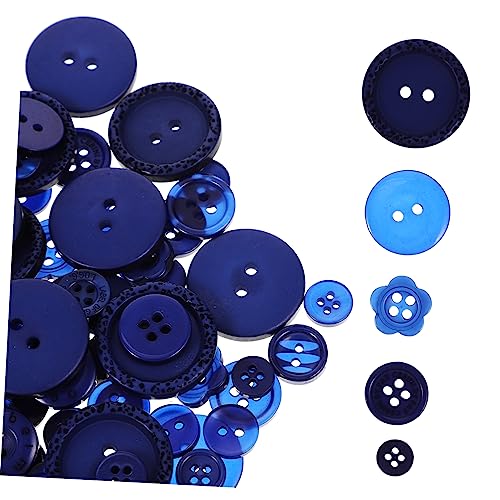 SHINEOFI 660 Stück Gemischte Harzknöpfe Umschalten Fixer Korsage Ansteckblume Maschine mantelknöpfe handmade knöpfe trachten knöpfe Shoe buttons Verzierungen-Schaltfläche Knöpfe nähen Blue von SHINEOFI