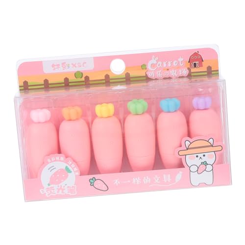 SHINEOFI 6st Textmarker-set Pastell Gel Markierungen Fluoreszierend Schreibwaren Stift Schreibwaren-marker Schreibstift Zeichenstift Schreibmarker Plastik Rosa von SHINEOFI