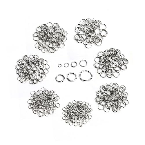 SHINEOFI 770 Stk Ohrringe blanker Ohrstecker Ringverbinder Sprungringe basteln Schmuckringe Sprungringe-Kit Schmuck Biegeringe ersatzteile schmuckherstellung Ohrringe aus Eisen DIY-Teile von SHINEOFI