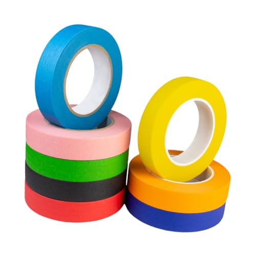 SHINEOFI 8 Rollen Regenbogen-Washi-Tape Washi Tape zum Basteln beschreibbares Regenbogen-Klebeband farbiges klebeband regenbogenband Journalbänder zerreißbares DIY Washi Tape Plastik von SHINEOFI