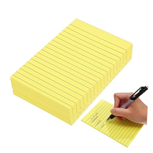 SHINEOFI 9 Haftnotiz Kleiner Notizblock Selbstklebende Notizblöcke Kleine Linierte Notizblöcke Kleine Polster Schreibblock Schulmaterial Ästhetisch Klebenotizblöcke Papier Yellow von SHINEOFI