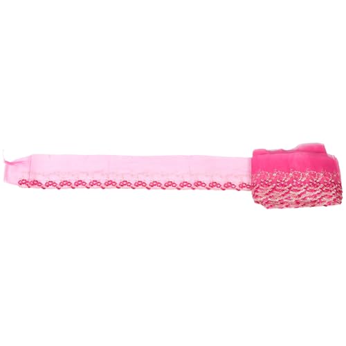 SHINEOFI Accessoires Aus Mesh-spitze Schnürband Netzband Geschenkverpackungsband Spitzenapplikationen Als Verzierung Zubehör Für Hochzeitsalben Dehnbares Band Puppenkleidband Rosy Polyester von SHINEOFI