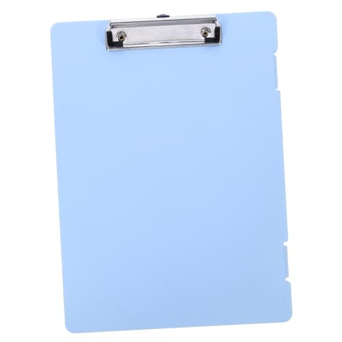 SHINEOFI Aufbewahrungsschreibtafel Aktenordner Schreibbrett Schreibunterlage mit Aufbewahrung Schreibbrett mit Papierklemme Büro-Schreibtafel tragbares Klemmbrett Büroklammern pp Sky-blue von SHINEOFI