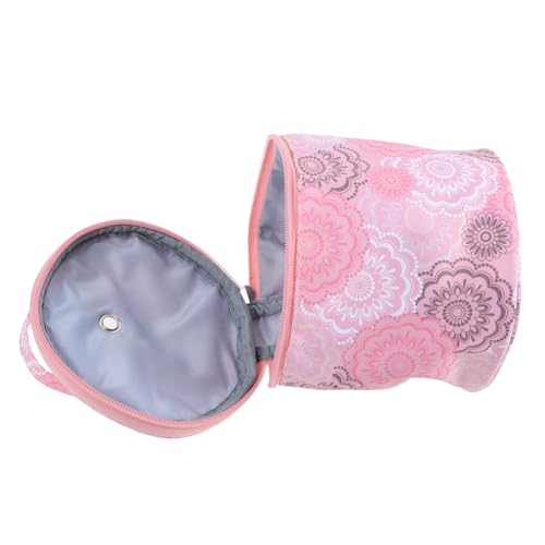 SHINEOFI Aufbewahrungstasche aus Wolle Häkelorganisator Aufbewahrung von Strickgarn Aufbewahrungstasche für Pullovergarn gehäkelte Tasche Aufbewahrungsschrank für Garn Polyester Rosa von SHINEOFI