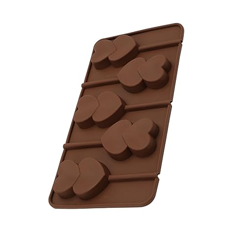 SHINEOFI Backform Aus Silikon Lutscher-sauger-form Pralinenform Herz-schokoladenform Bonbonformen Schokolade Selber Machen Keksform Fondantformen Kuchen Am Stiel De Para Gelatinas Coffee von SHINEOFI