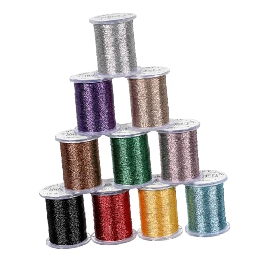 SHINEOFI Bunte Baumwoll Nylon Knoten Schnur Handwerk Schmuckherstellung Nähen Makramee Perlenfaden DIY Bastelbedarf Zufällige Farben von SHINEOFI