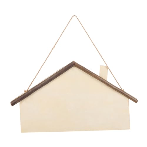 SHINEOFI Hangtag aus Holz halllowen heeloween geburtstagszig Holzschilder mit Aufhängelöchern Holzschild für Café Holztafeln für das Handwerk leeres Holzschild hängendes Holzschild Hanfseil von SHINEOFI