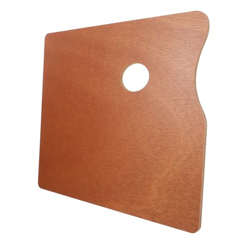 SHINEOFI Holzpalette Holzfarbpalette Künstlerpalette Holz Künstler Holz Künstlerpalette Malerei Holzfarbe Farbwannen zum Malen Ölgemälde Beige von SHINEOFI