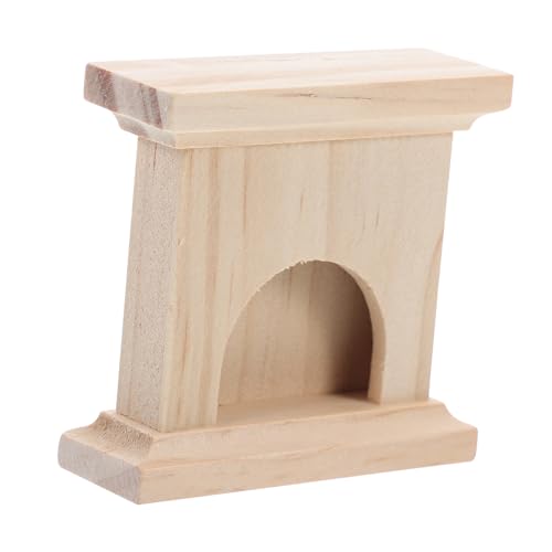 SHINEOFI Miniatur Puppenhaus Kamin Holz Puppenhaus Zubehör Mini Möbel Für Puppenhaus So Tun Als Ob Kamin Für Puppenhaus Möbel von SHINEOFI