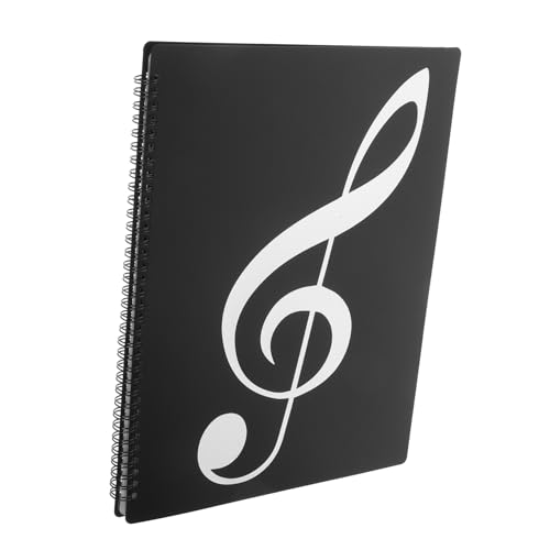 SHINEOFI Noten Ordner Taschen-Organizer Dateiteiler faltbar Ausstellungsbuch Tür soundbols Musik Notenmappe Notenblatt Ordner verbindlicher Notenordner Ordner Musik Aluminiumlegierung Black von SHINEOFI