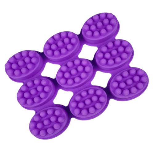 SHINEOFI Oval Form Zur Kerzenherstellung 3d Seifenformen Wiederverwendbare Seifenform Seifenset Handgemachte Seifenform Formen Zur Seifenherstellung Shampoo-formen Violett Kieselgel von SHINEOFI