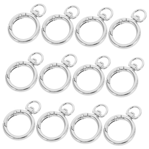 SHINEOFI Runde Feder Schnapphaken Karabiner Clips O Ringe Für Schlüsselanhänger Taschen Gürtelschnallen DIY Zubehör von SHINEOFI