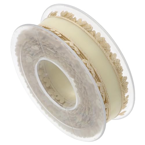 SHINEOFI Schleife ribbon bandfeile geschenkpaket Feiertagsdekoration geschenkeidee Dekorationen aufdecken Strauß Bänder Weihnachtsgirlande Party dekoratives Band Satinband Polyester Golden von SHINEOFI