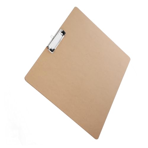 SHINEOFI Schreibtafel Aus Sperrholz Büro-klemmbrett Dokumentenklammer Layout-zwischenablage Bürobedarf Dokumentenhalter Büroklammer Aktenklammer Für Papiere Clipboard-ordner Khaki Metall von SHINEOFI