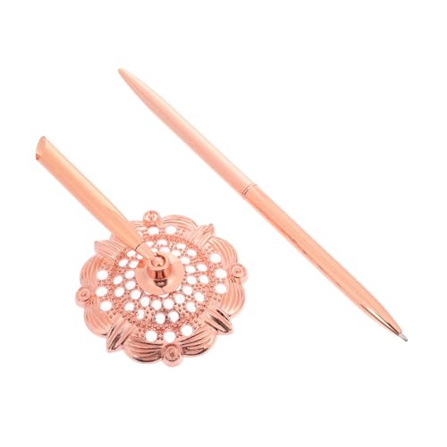 SHINEOFI Signaturstift Desktop-kugelschreiber Hochzeit-signierstift Gästebuchstifte Stifte Für Gästebücher Zur Hochzeit Ausgefallene Stifte Für Männer Hochzeitsstift Rose Gold Metall von SHINEOFI