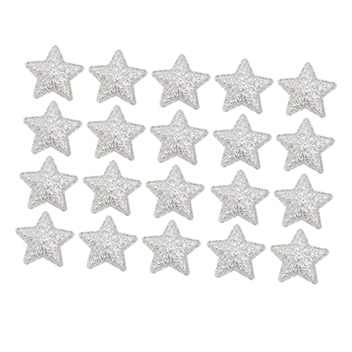 SHINEOFI Sterne Applikationen Delicate Star Patch DIY Weihnachtsdekoration Für Kleidung Silberne Stoffaufnäher Für Kreative Bastelprojekte Weihnachtsaccessoires von SHINEOFI