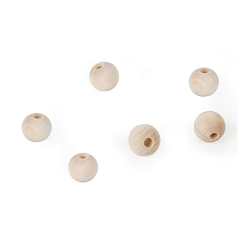 SHINEOFI Unbehandelte Holzperlen 6mm Naturfarbe Bastelmaterial Für Schmuckherstellung DIY Zubehöre Holzkugeln Spacer Beads von SHINEOFI