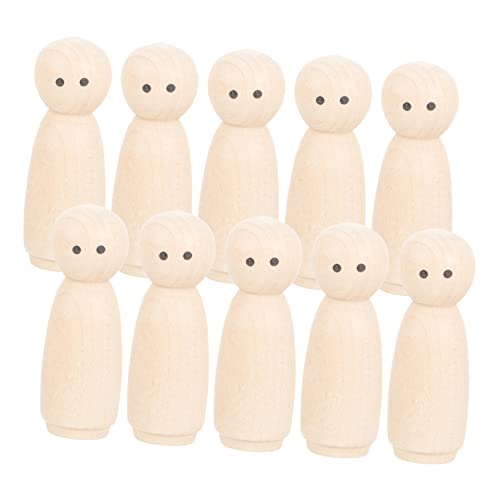 SHINEOFI Unbemalte Peg Dolls DIY Holzpuppen Zum Bemalen Kreative Blanko Figuren Für Dekoration Und Bastelprojekte von SHINEOFI