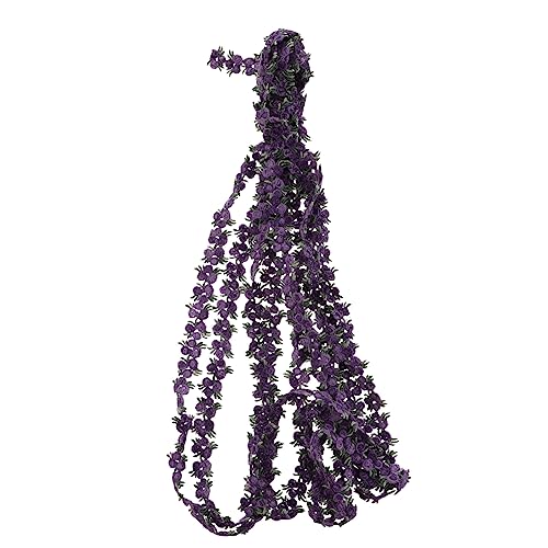 SHINEOFI wasserlösliche Spitze gefälschte Blumen Seidenband Bastelband nähen Tüllstoff wedding decoration Blumenstickerei Spitzenbesatz handwerk projekt Polyestergarn Violett von SHINEOFI