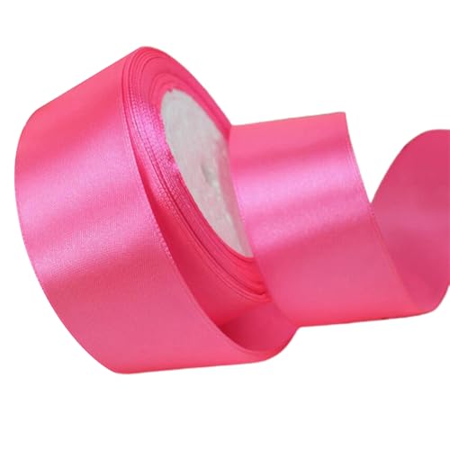 Luxuriöses Geschenkband Geschenkverpackungsband Elegantes Satin Hochzeitsband 22 m x 4 cm Roll für Geschenkpackungsdekorblocke Pink Pink von SHINROAD