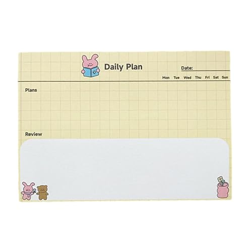 100 Blatt Bär Haftnotizen Kaninchen Wochenplan A 6 Schule Bürobedarf Selbstklebende Haftnotizen Tier Memo Pad von SHITINGRM