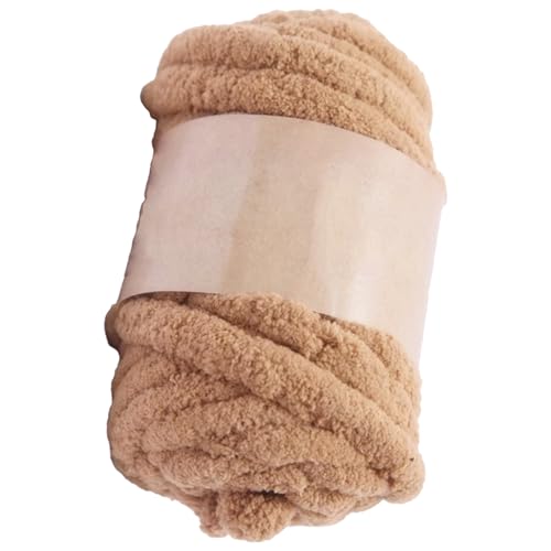 SHITOOMFE Klobiges Garn für Häkeln 250 g Strick -Chenille -Garn Weiches Dickes Garn DIY Fluffy Chunky Wolle für Decken Pullover Schals Khaki, Schal und Deckenfaden Chenille Garn von SHITOOMFE