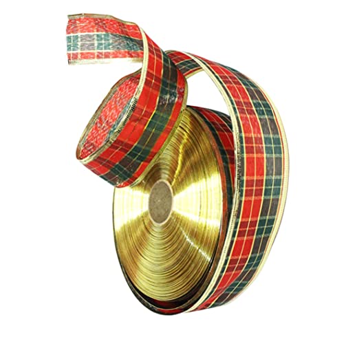 Tulle Ribbon Geschenkverpackungswerkzeug Scottish Plaidbandkranz präsentiertes Stoffband für Hochzeits Wohnhäuser Geschenkverpackung Kunsthandwerk Material von SHITOOMFE