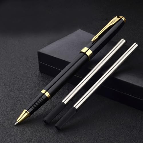 SHLWYG Metall-Signaturstift-Set, Metall-Tintenstift (schwarz), personalisiertes Kugelschreiber-Set, hochwertiges Kugelschreiber-Geschenkbox-Büro-Set, professionell und schön von SHLWYG