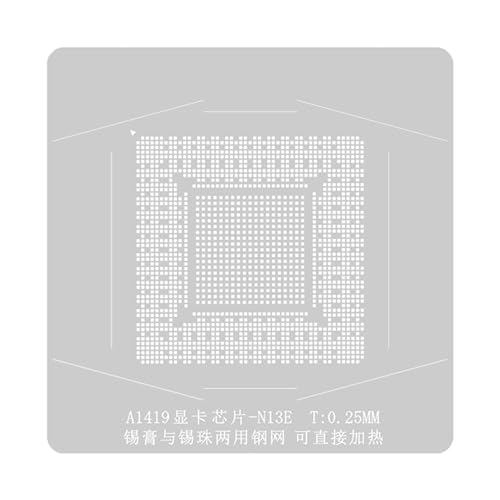 Schablone für GPU A1419 A13E SRLG4 BGA Balls Reall Schablone Direct Heat Tin Planting Table Platform Graphics Chip von SHOOYIO