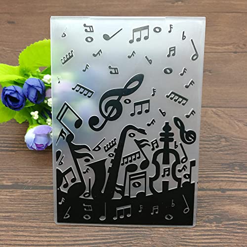 Embossing Folder Paper Crafts,10.6x14.5cm Embossing Folder Guitar Music Birthday Scrapbook Album Card Gift Packing Decor Cutting Dies Paper Craft Stencils von SHOUKAII