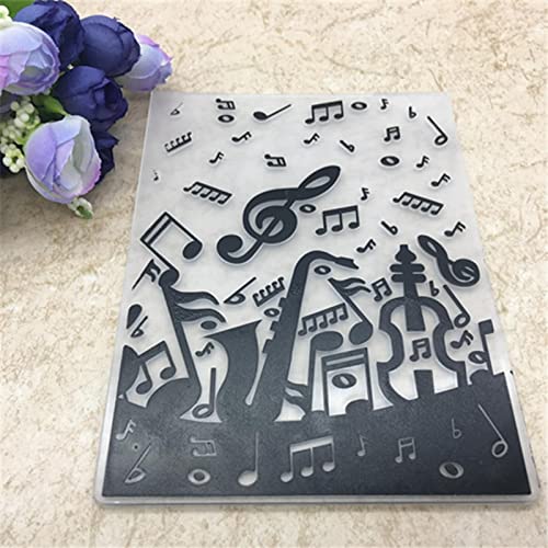 Embossing Folder Paper Crafts,10.6x14.5cm Embossing Folder Guitar Music Birthday Scrapbook Album Card Packing Decor Cutting Dies Paper Craft Stencils von SHOUKAII