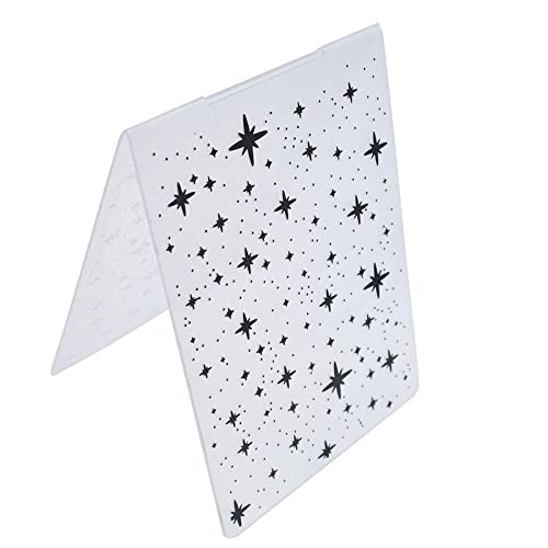 Embossing Folder Paper Crafts,16x11cm Starry Embossing Folder Template for Scrapbook Photo Album Christmas Card Cutting Dies Template Decor von SHOUKAII