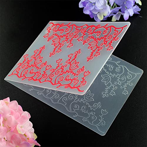 SHOUKAII Embossing Folders for Scrapbooking Card Making,10.5x14.5cm Bamboo Embossing Folder for Scrapbook Stencils DIY Album Cards Making Decor Style 14(Style 5) von SHOUKAII