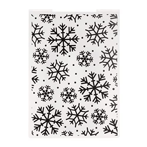 SHOUKAII Embossing Folders for Scrapbooking Card Making,10.5x14.5cm Christmas Snowflake Embossing Folder Template for Scrapbooking Photo Album Card Paper Making Stencil Decorating von SHOUKAII