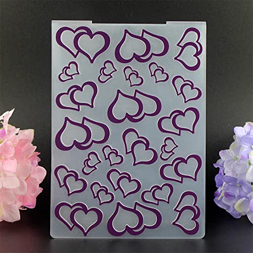 SHOUKAII Embossing Folders for Scrapbooking Card Making,10.5x14.5cm Love Embossing Folder for Scrapbook Stencils DIY Photo Album Cards Making Décor von SHOUKAII