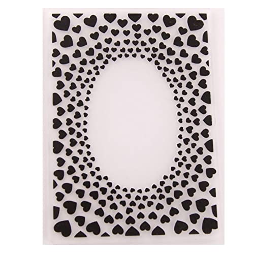 SHOUKAII Embossing Folders for Scrapbooking Card Making,10.5x14.8cm Embossing Folder for Scrapbook Stencils Love Heart DIY Photo Album Cards Making Decor von SHOUKAII