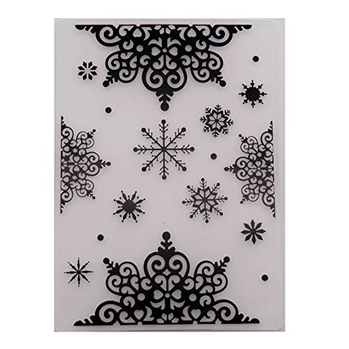 SHOUKAII Embossing Folders for Scrapbooking Card Making,10.5x14.8cm Embossing Folder for Scrapbook Stencils Snowflake DIY Paper Album Cards Making Decor von SHOUKAII