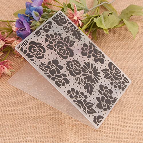 SHOUKAII Embossing Folders for Scrapbooking Card Making,10.5x14.8cm Flower Background Embossing Folder for Scrapbook Stencils DIY Paper Album Cards Making Decor Style 3(Style 1) von SHOUKAII