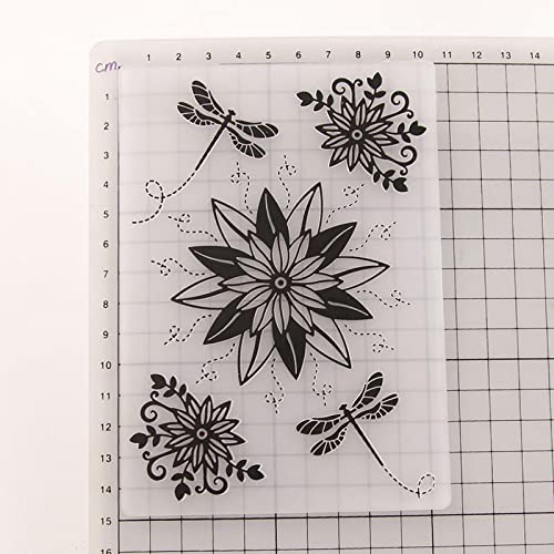 SHOUKAII Embossing Folders for Scrapbooking Card Making,10.5x14.8cm Flower Background Embossing Folder for Scrapbook Stencils DIY Paper Album Cards Making Decor Style 3(Style 14) von SHOUKAII