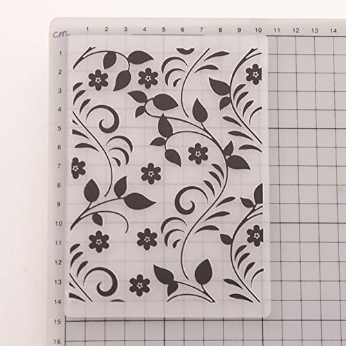 SHOUKAII Embossing Folders for Scrapbooking Card Making,10.5x14.8cm Flower Background Embossing Folder for Scrapbook Stencils DIY Paper Album Cards Making Decor Style 3(Style 7) von SHOUKAII